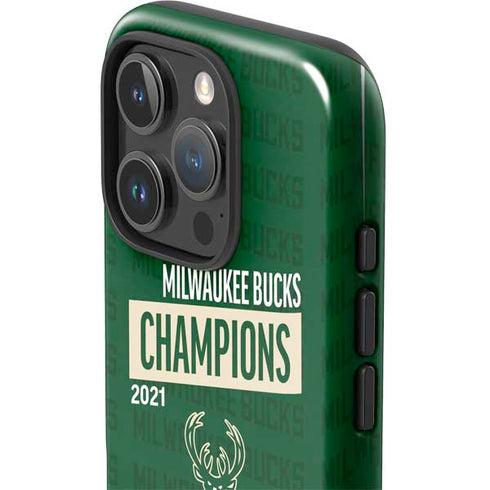 NBA Milwaukee Bucks 2021 Champions iPhone 16 Pro Impact Case